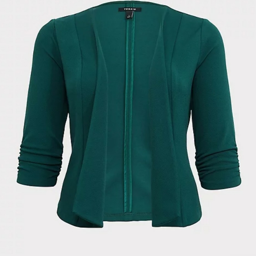 Torrid Green Crepe Blazer
